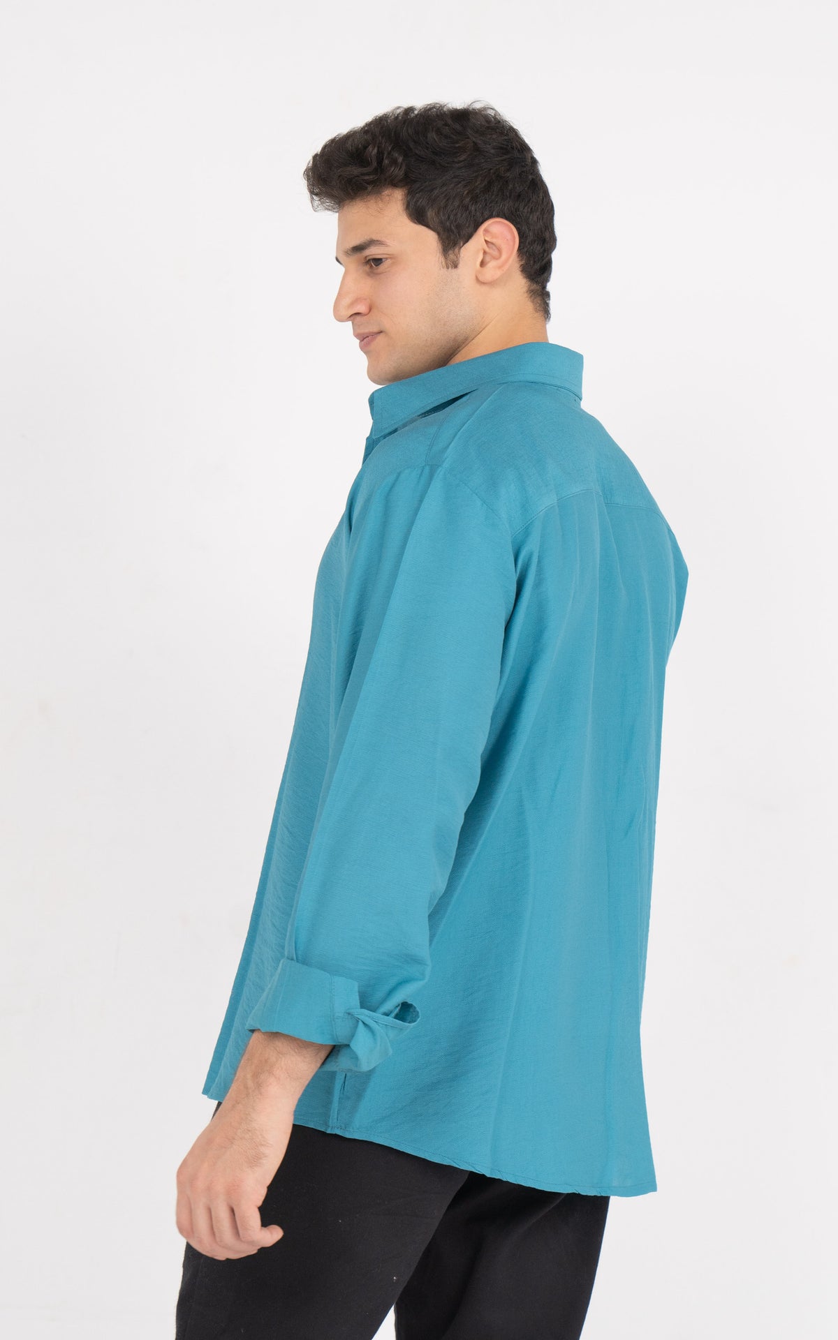Aqua Breeze - Men’s Regular Fit Linen Shirt