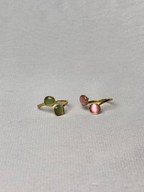 Ethereal Glow Gemstone Ring Set