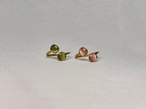 Ethereal Glow Gemstone Ring Set