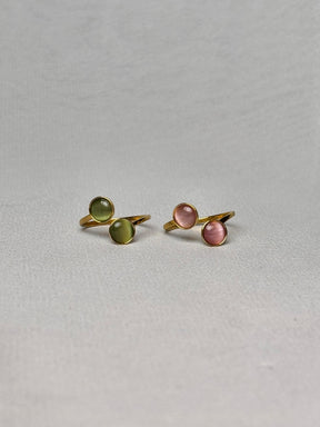 Ethereal Glow Gemstone Ring Set