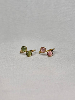Ethereal Glow Gemstone Ring Set