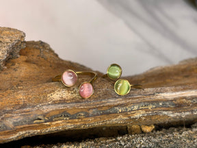 Ethereal Glow Gemstone Ring Set